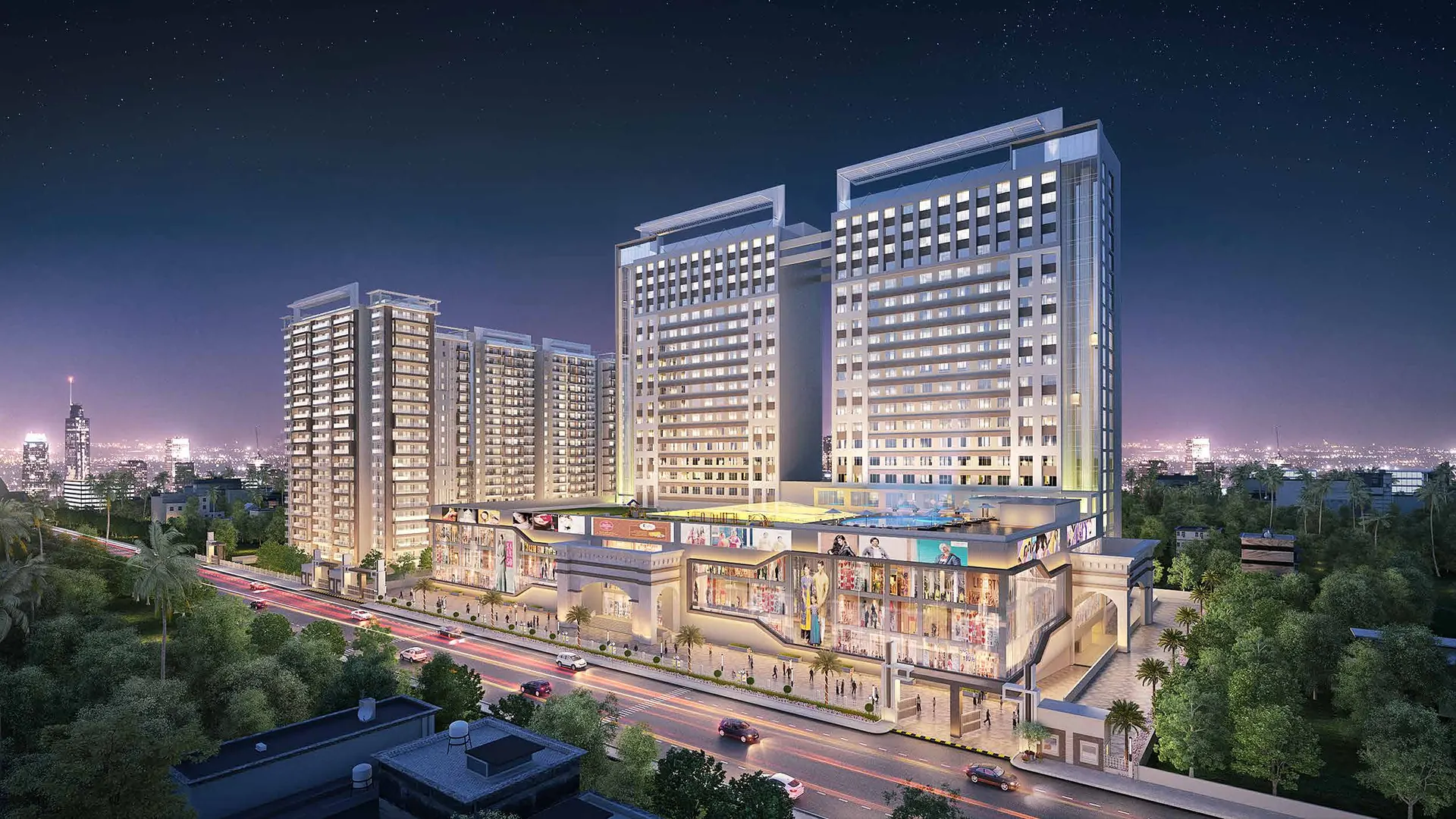 Patliputra Signature Park towers at dusk